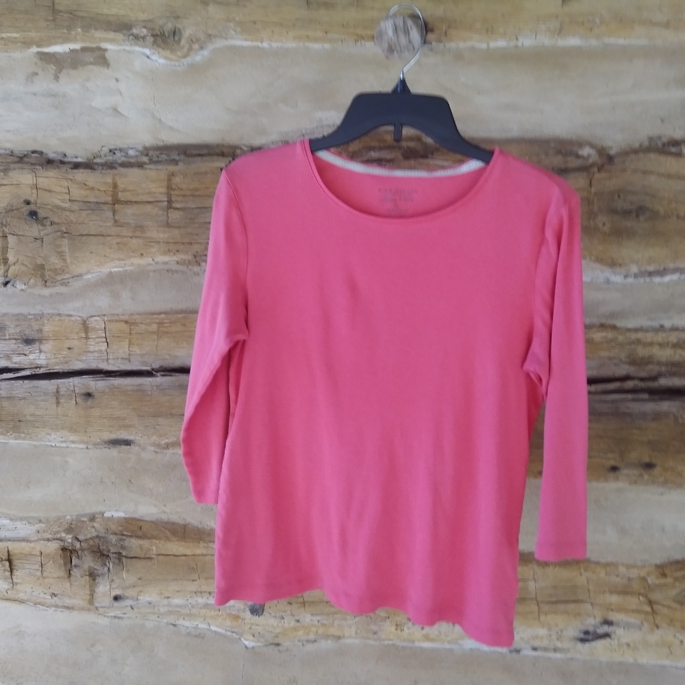 Charter Club Coral Pink Long Sleeve Tee